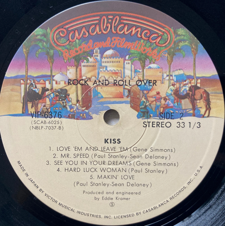 【ハードロックの頂点】KISS / ROCK AND ROLL OVER（22S5 / Japan LP）