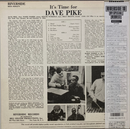 【モダンジャズの軽やかな叙情】 Dave Pike（デイヴ・パイク） / It's Time For Dave Pike（Riverside / VIJ-4082 / Japan / LP / 帯付き）