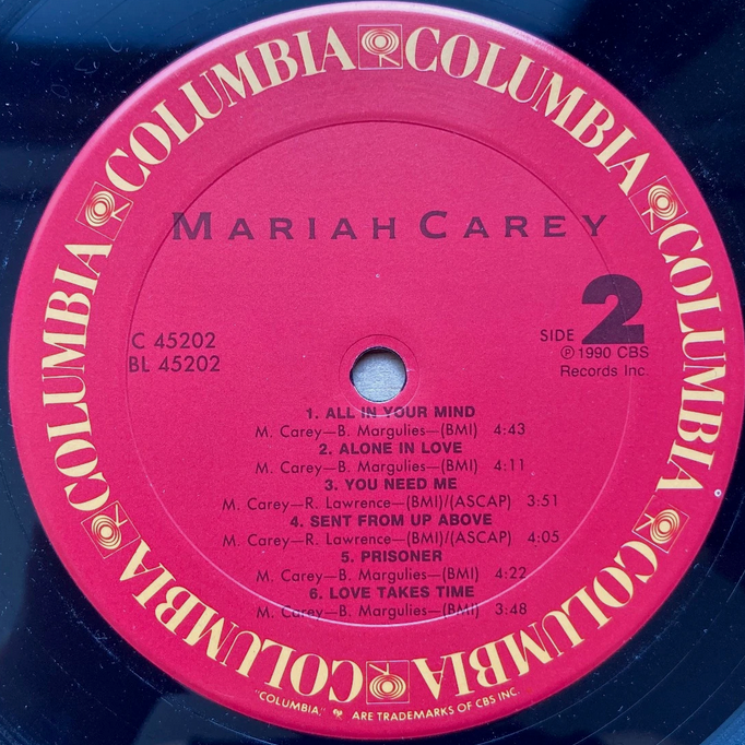 【90年代ポップの幕開けを告げた奇跡のデビュー】Mariah Carey / Mariah Carey（Columbia / C 45202 / 1990 / US Original LP）