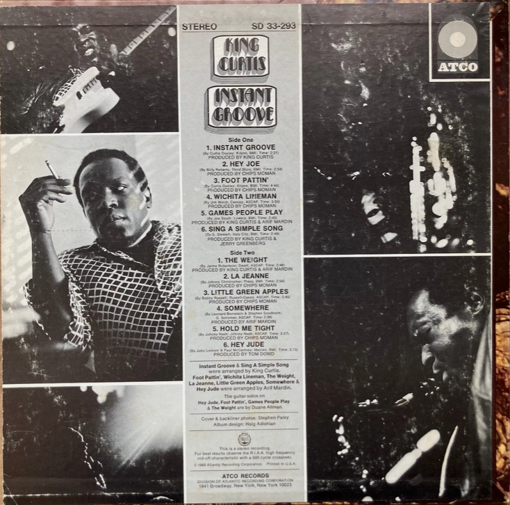 【グルーヴ職人が刻むソウルの真髄】King Curtis / Instant Groove / ATCO / US盤 / 1970s
