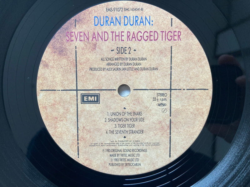 Duran Duran Seven And The Ragged Tiger EMI EMS-91072 Japan VINYL LP OBI3