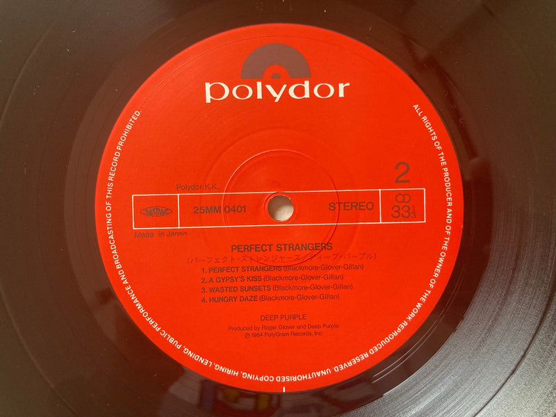 DEEP PURPLE PERFECT STRANGERS 25MM 0401 VINYL JAPAN LP OBI3