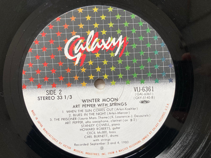 Art Pepper Winter Moon Galaxy VIJ-6361 Japan VINYL LP OBI3
