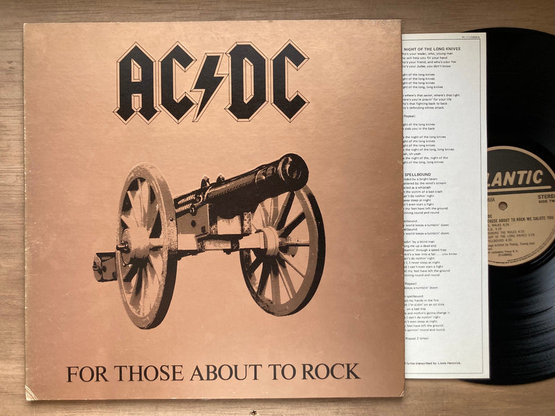 AC/DC For Those About To Rock (We Salute You) Atlantic P-11068A Japan VINYL LP0