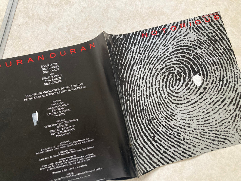 DURAN DURAN NOTORIOUS JAPAN VINYL LP OBI EMS-912022