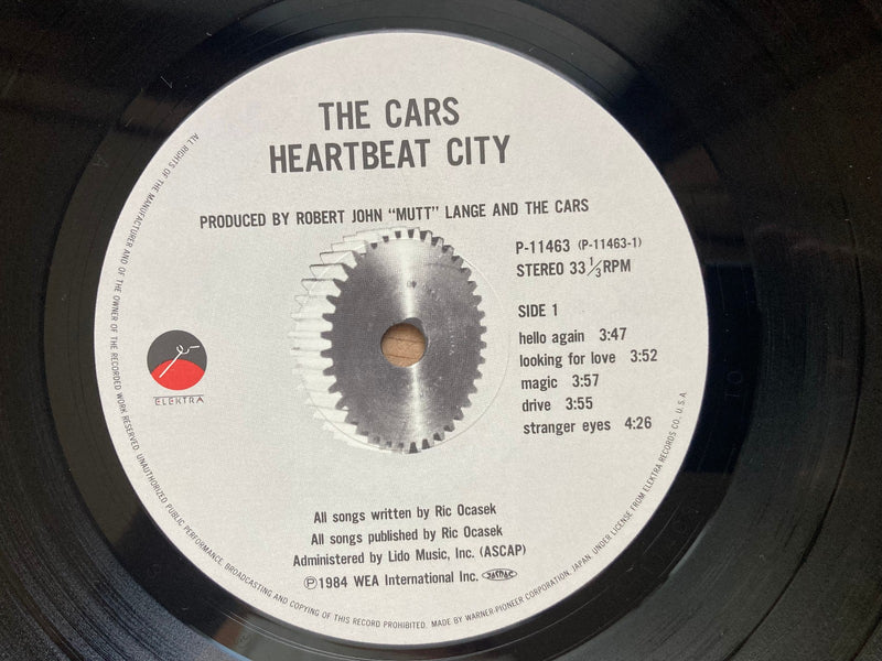 CARS HEARTBEAT CITY ELEKTRA P-11463 with OBI Japan LP Vinyl EX4