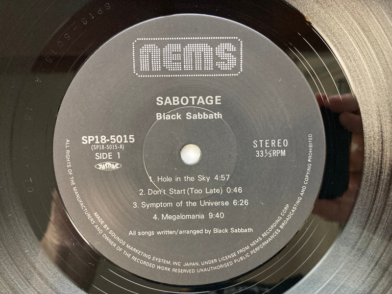 BLACK SABBATH / SABOTAGE / NEMS / OBI SP18-5015 JAPAN3