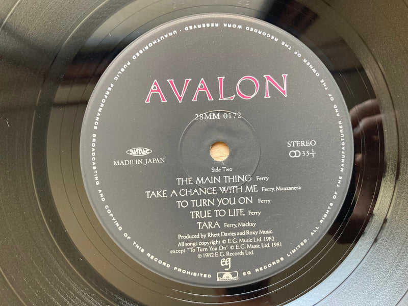 Roxy Music Avalon Polydor 28MM 0172 Japan VINYL LP OBI3