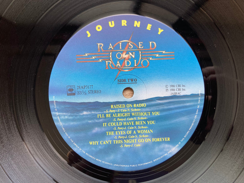 Journey Raised On Radio CBS/Sony 28AP 3177 Japan Shrink VINYL LP OBI3
