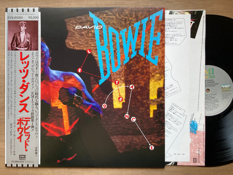 DAVID BOWIE (VINYL RECORD LP 1983) LET'S DANCE, EYS-81580, EX CONDITION W/OBI0