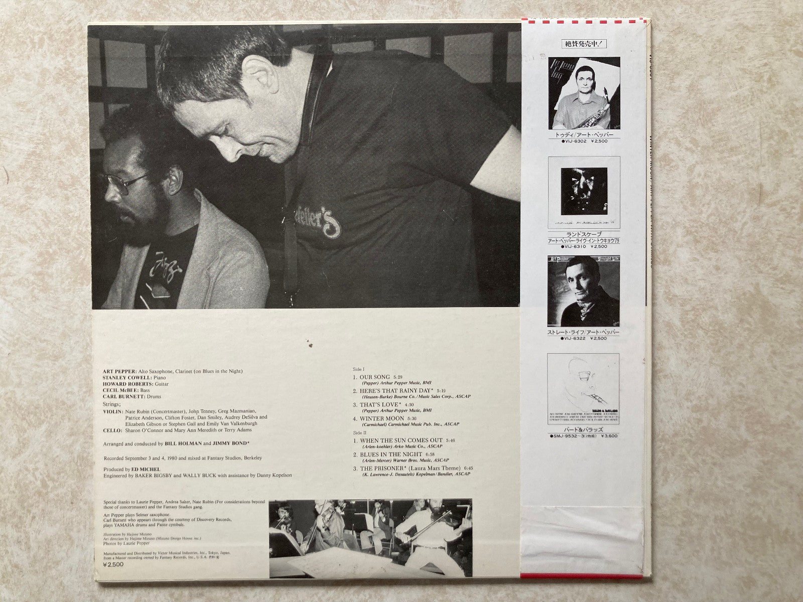 Art Pepper Winter Moon Galaxy VIJ-6361 Japan VINYL LP OBI