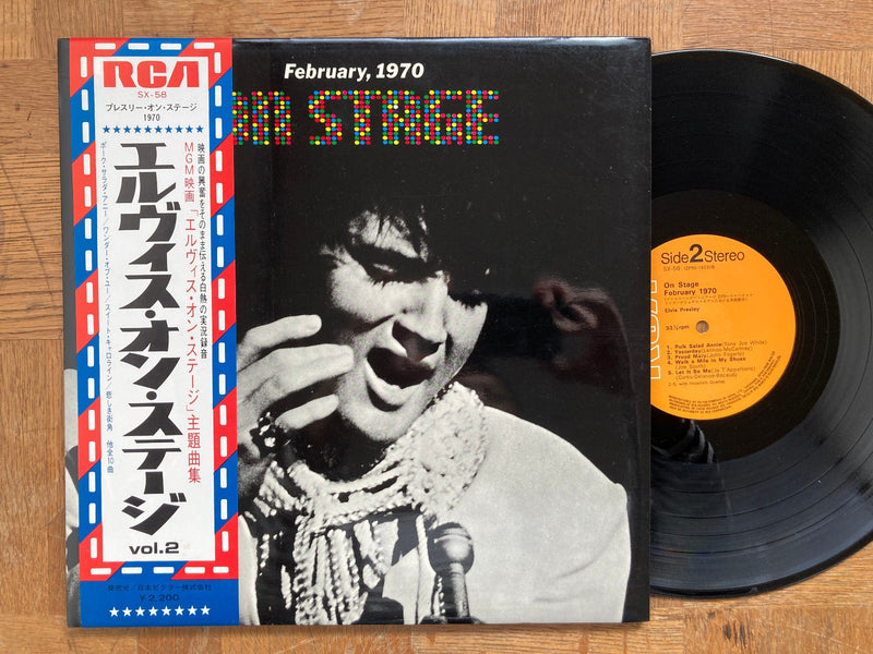 ELVIS PRESLEY/ ON STAGE FEBRUARY 1970/ RCA SX-58 JAPAN LP OBI VINYL0
