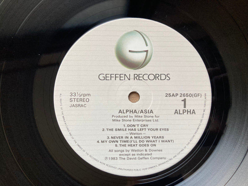 ASIA ALPHA GEFFEN 25AP 2650 VINYL JAPAN LP OBI EX Condition3