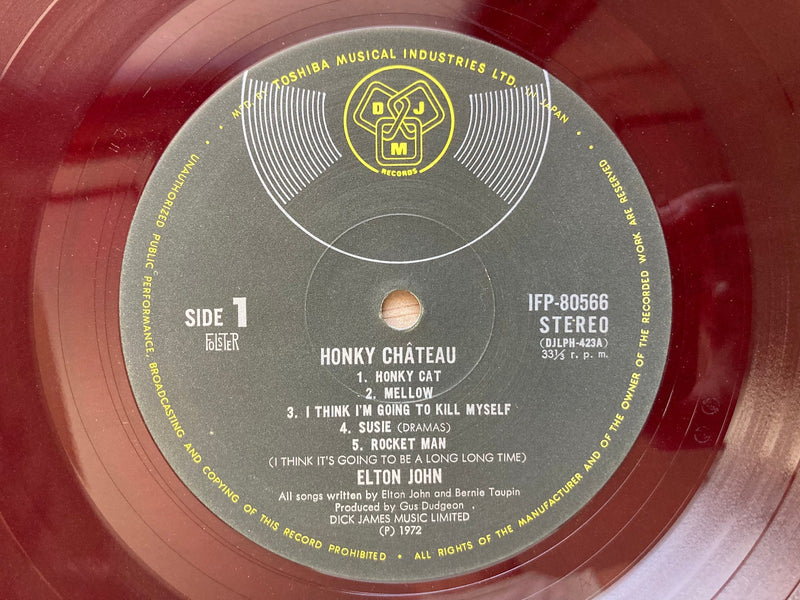 ELTON JOHN HONKY CHATEAU DJM IFP-80566 with OBI Japan LP Red Vinyl4