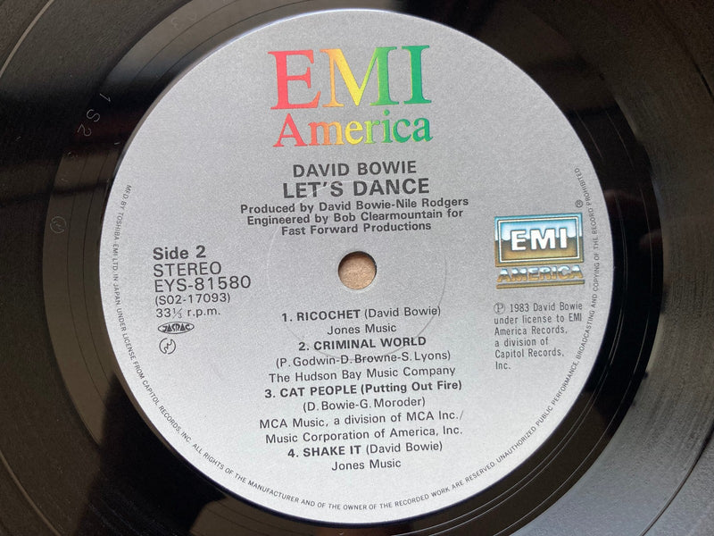 DAVID BOWIE (VINYL RECORD LP 1983) LET'S DANCE, EYS-81580, EX CONDITION W/OBI3