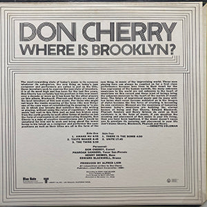 DON CHERRY / WHERE IS BROOKLYN? / BLUE NOTE / BST84311