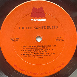 THE LEE KONITZ DUETS / SAME / MILESTONE / MSP9013