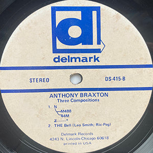 ANTHONY BRAXTON / 3 COMPOSITIONS OF NEW JAZZ / DELMARK / DS415