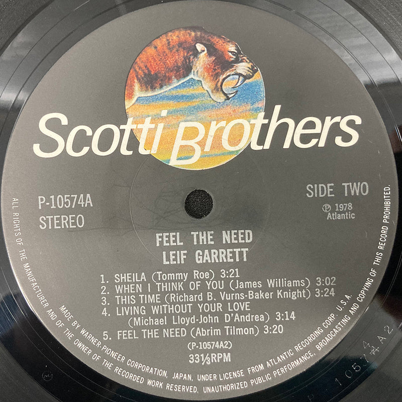 LEIF GARRETT / FEEL THE NEED / WARNER / P-10574A